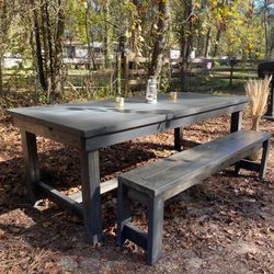 Handcrafted farmhouse table