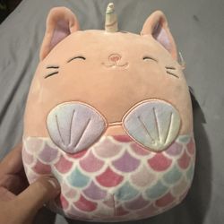 NEW RARE 8" SQUISHMALLOWS MITZIE MERMAID CAT 2021