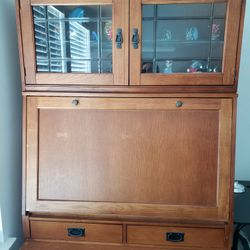 Fold-out Desk w/lighted Cabinet 