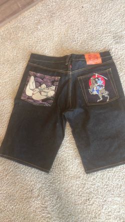 Red monkey Jean shorts