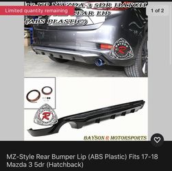 Black Rear Bumper Lip