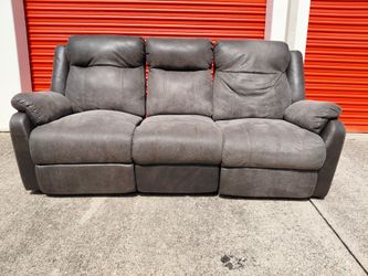 grey recliner
