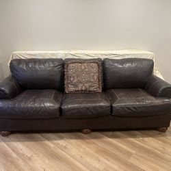 Dark Brown Leather Couches