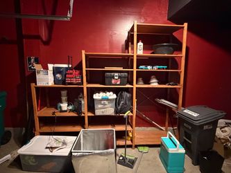 Wood shelving