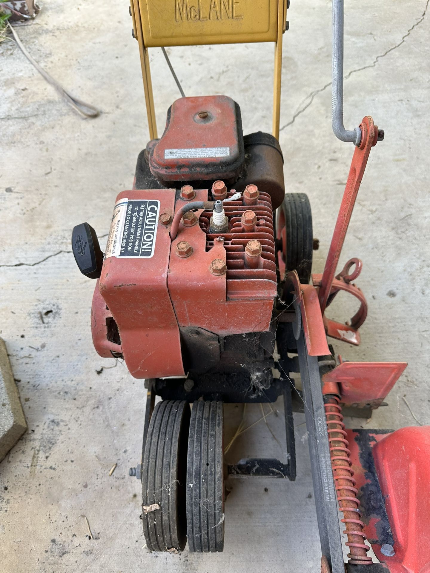 Vintage Mclane lawn mower.