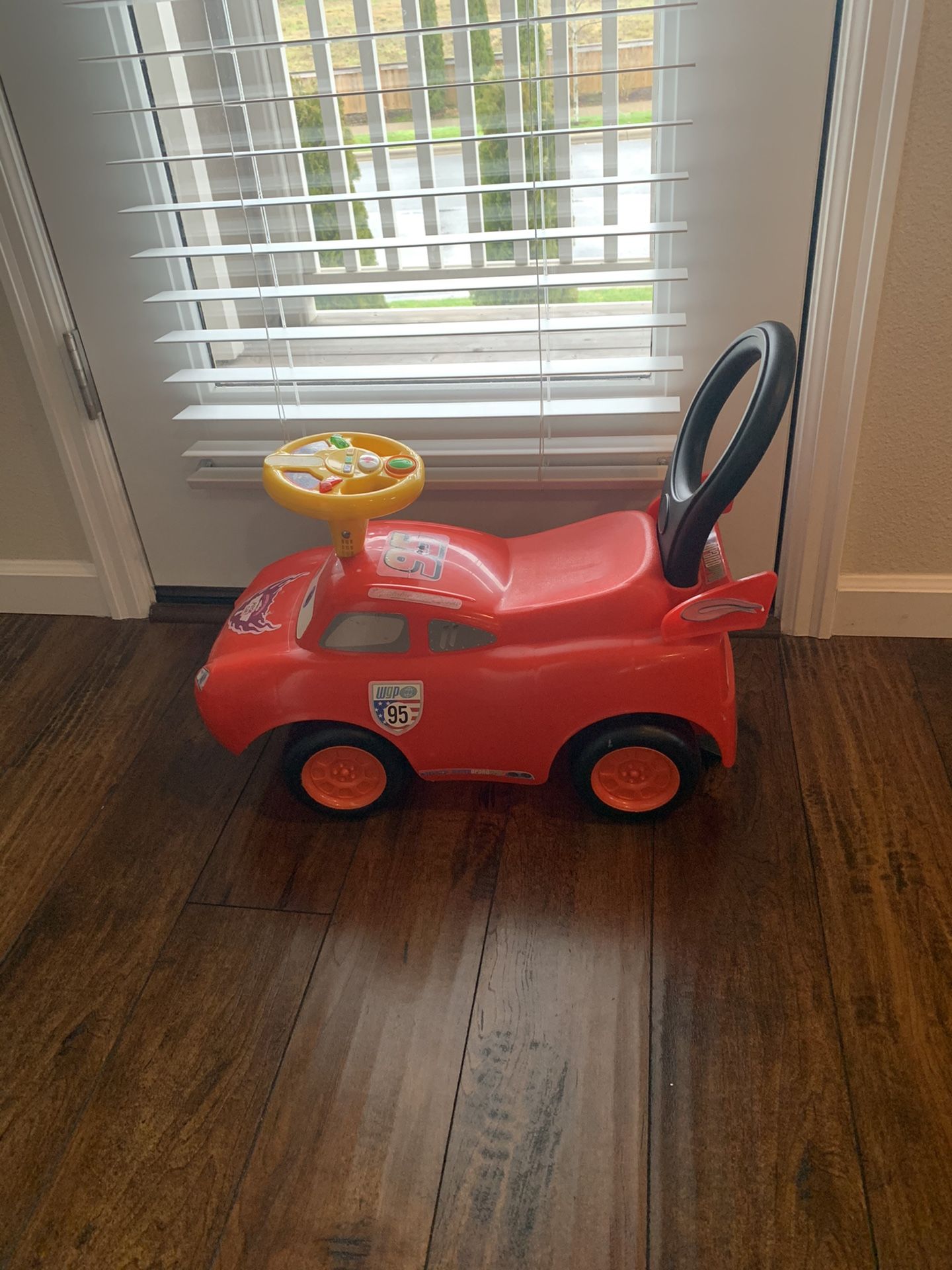 Red toddler push car