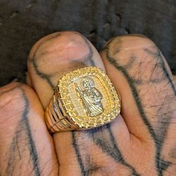 14K San Judas Gold Ring 