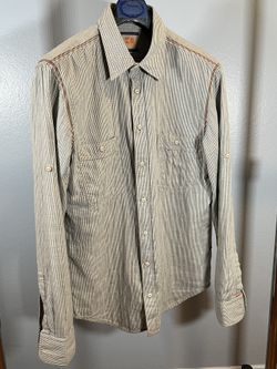 Hugo Boss denim color button down shirt Large