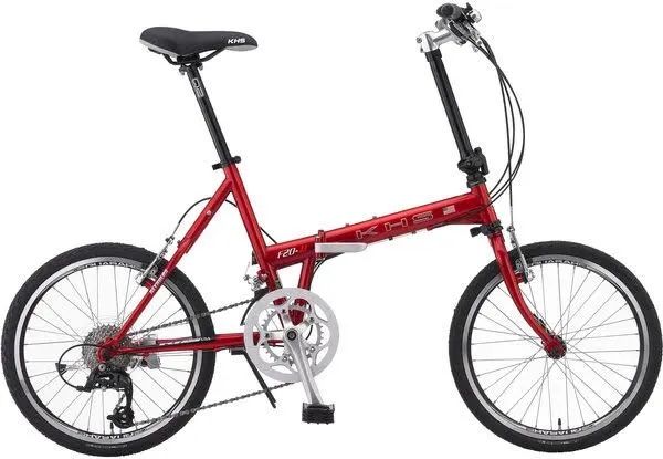 KHS Mocha F20-JJ Folding Traveling Bike Red 2022