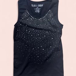 Women’s Sparkly Black Vest (medium)