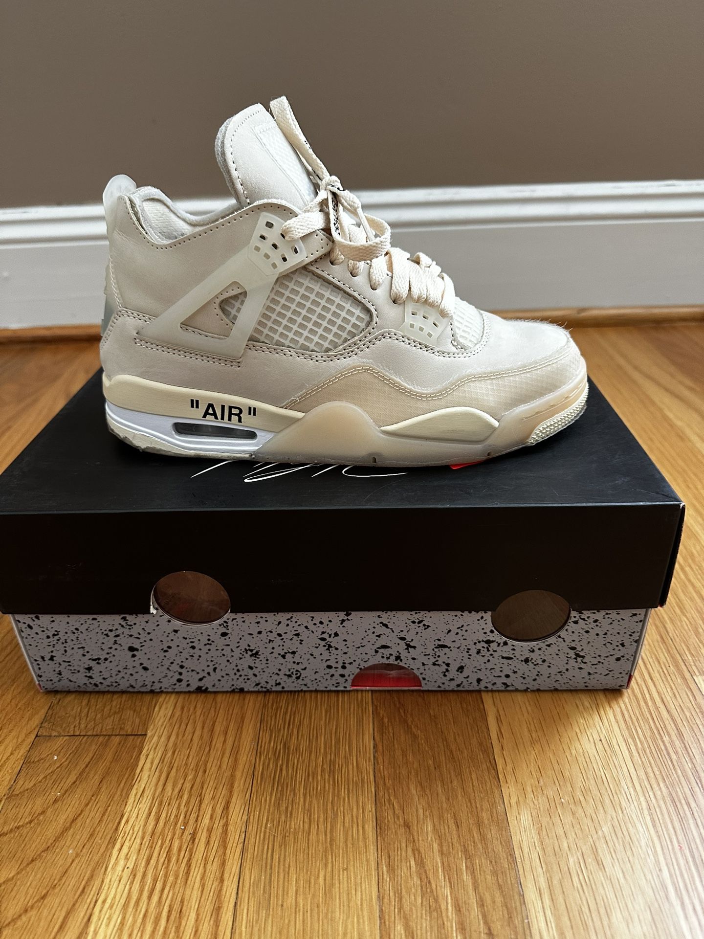 Jordan 4’s off white sail