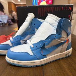 Jordan 1 retro high off white university blue