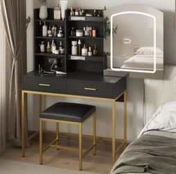 Make up vanity table and chair