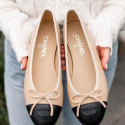 Chanel Style Ballerina Flats - Brand New (Size 39)