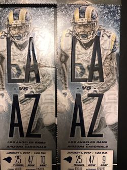 Rams tickets value $280 today only $100 for both