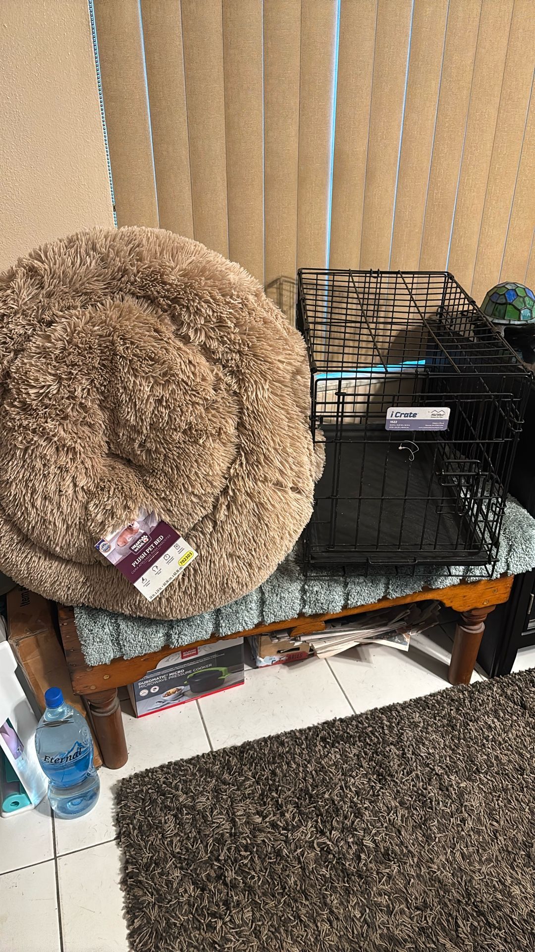 Dog Crate and dog bed