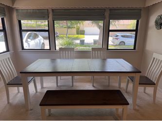 Six Seats / Four Seats with a Bench Dining Set