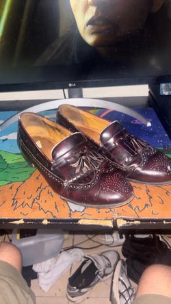 Burgundy Leather Tassel Brogue Loafers