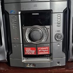 Sony MHC-GX45 Compact Hi-Fi Stereo System AM/FM/Cassette/3-CD W Remote READ