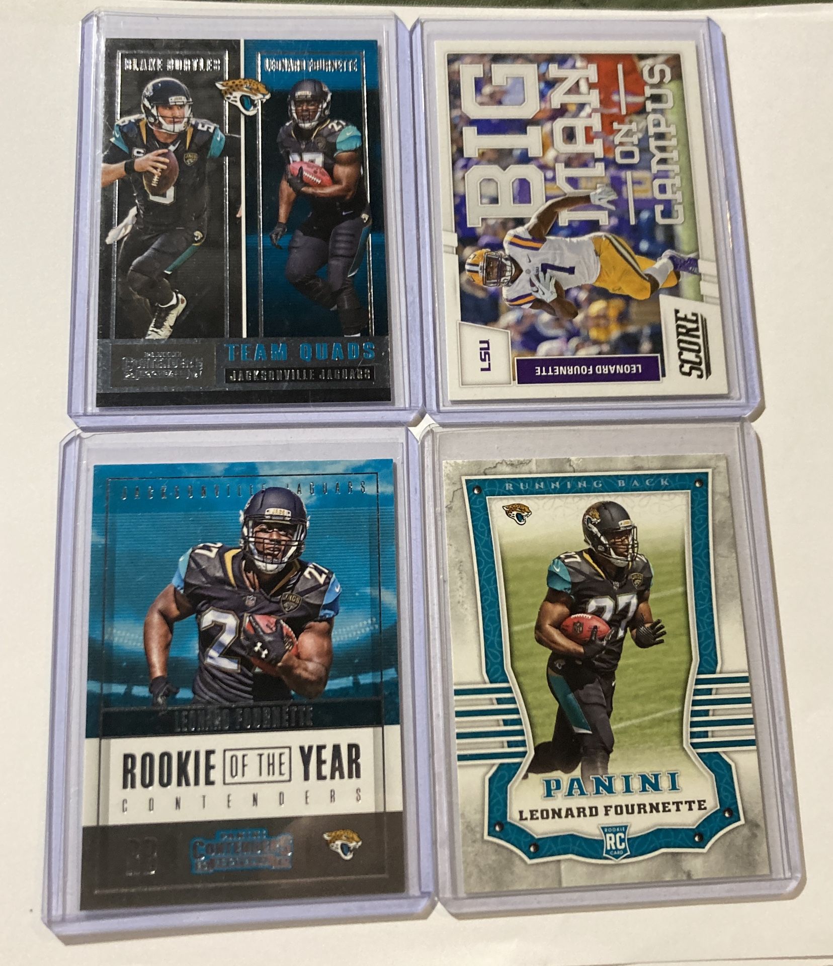 Leonard Fournette Lot Of 4 Rookie Cards 2017 Buccaneers