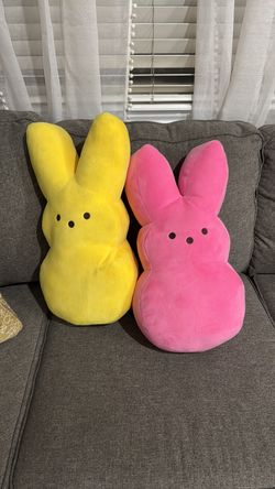 Huge Peeps plushies