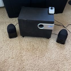 Philips Multi Media Speaker System MMS171/17 Subwoofer PC Laptop Bass MP3 set