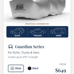 NEW In Box, Hail Protector Guardian Full-Size Truck, SUV