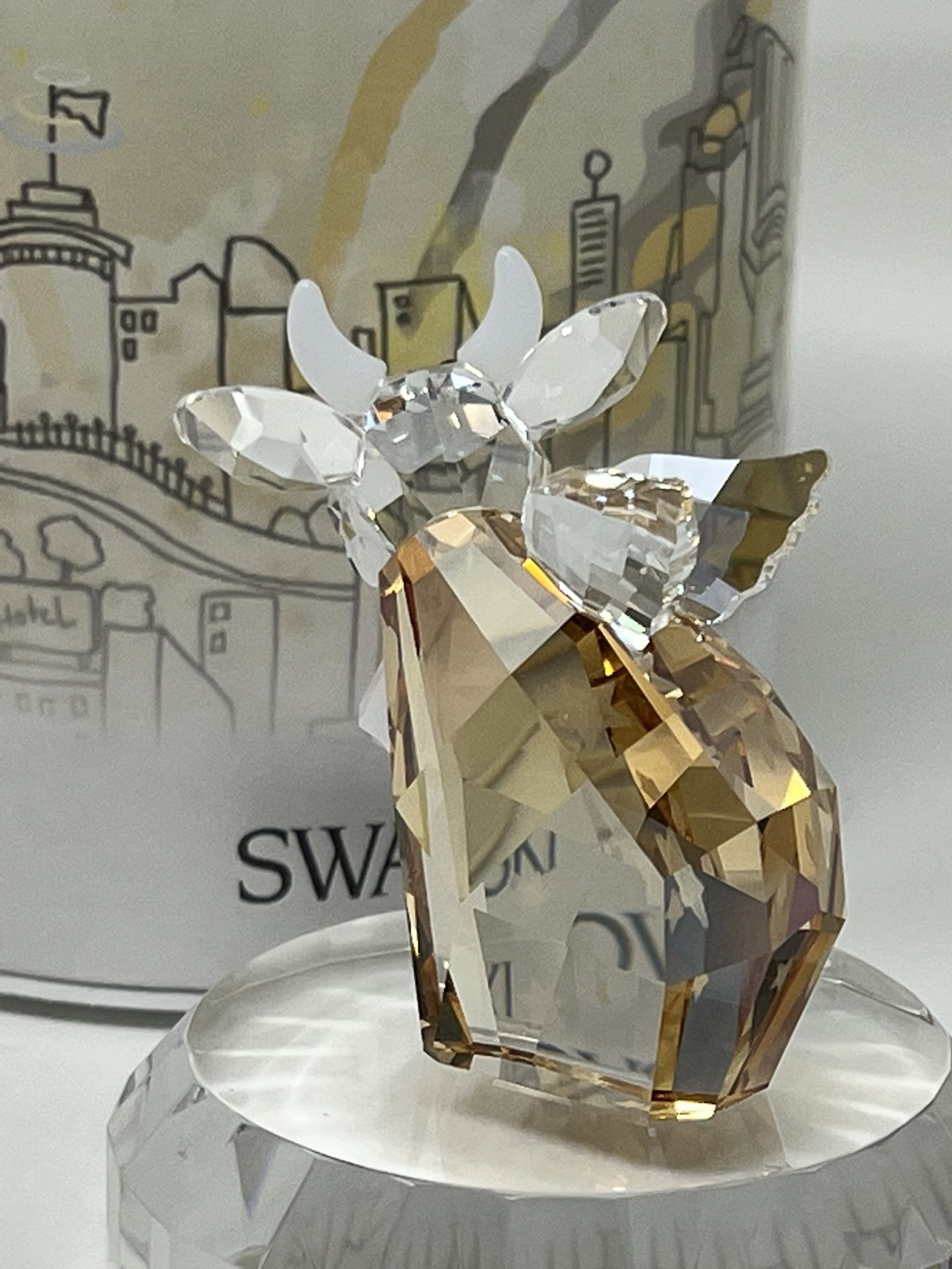 Swarovski Crystal Lovlots 2012 Angel Mo Cow LE Figurine - www