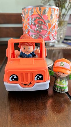 Fisher-Price Little People Orange Truck with 2 Figures