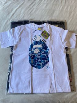 BAPE White Blue Camo Tee (L)