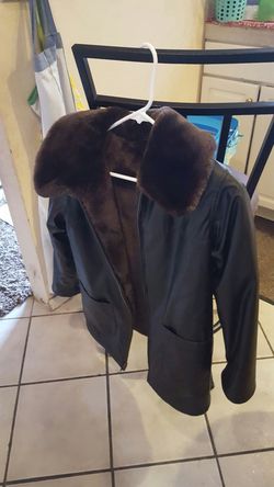 Leather coat