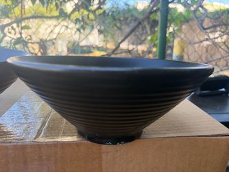 Deep Black Soup Ramen Bowls Restaurant Dinnerware