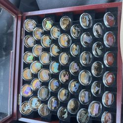 Holographic Gold Plated U.S State Quarters