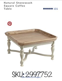 Coffee table stonewash (pier 1 in box)