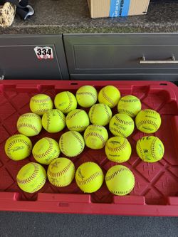 (21) Used Mixed Brands 12 Inch Fastpitch Softballs 