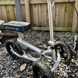 KNEEROVER Scooter With Removable Seat And Folding Handle Bars  With Upgraded Tires