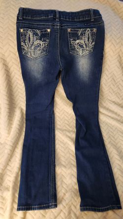 Size 14 girl jeans Seven 7 embroidered. Gently used.
