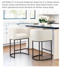 Counter height bar stool set of 2