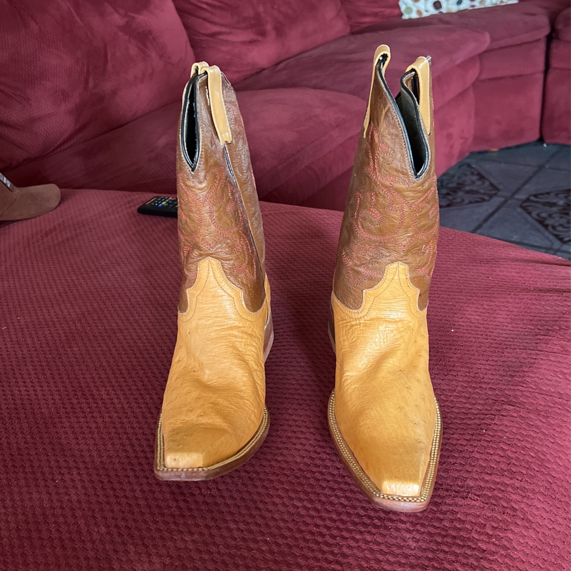 Bota Vaquera 3/4 Avestruz 9 Méx