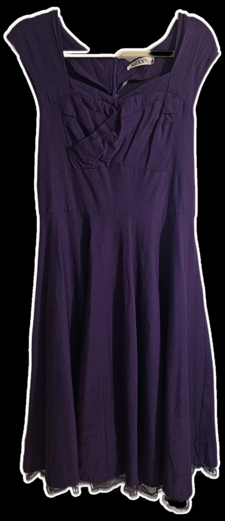 MUXXN Women's 1950s Capshoulder Vintage Wedding Retro Swing Dress