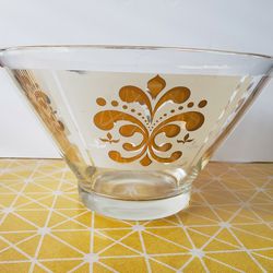 Vintage Fleur-de-lis Punch or Chip Bowl