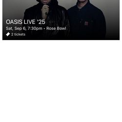 2 OASIS TICKETS (ROSE BOWL, Saturday 6th Sept) 