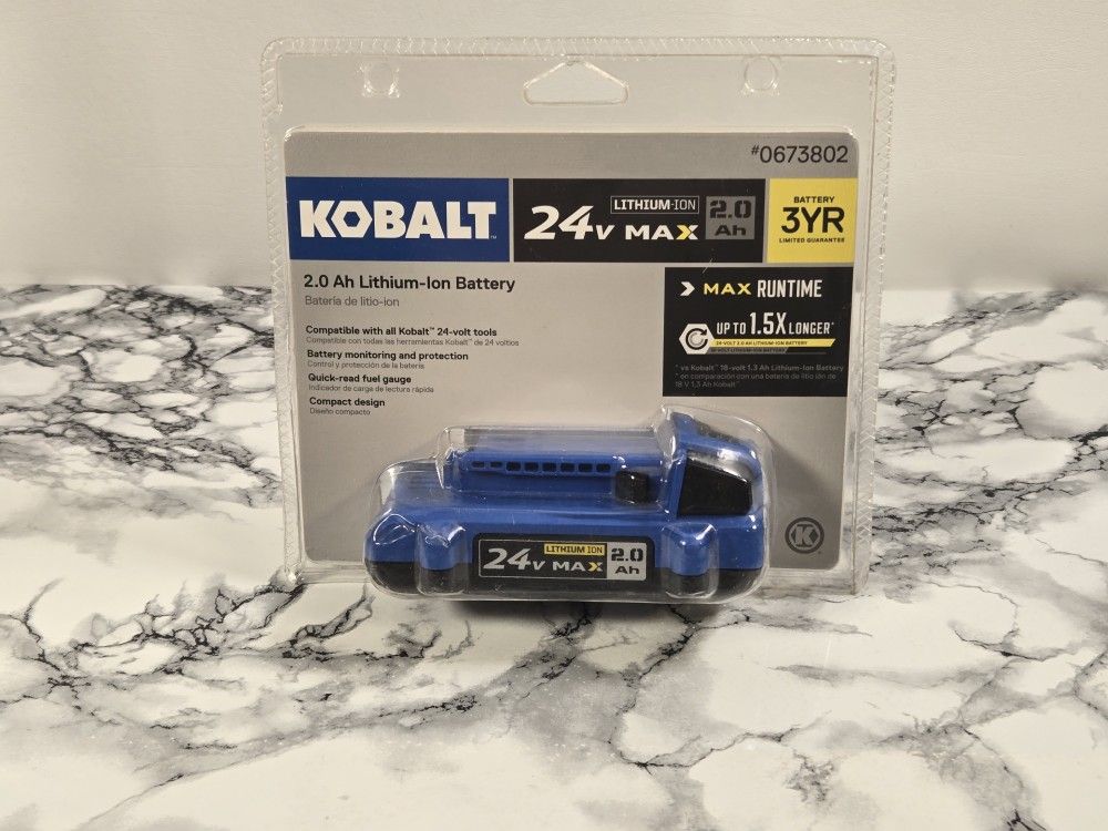 NEW - Blue Kobalt 24V Max 2.0 Ah Lithium-Ion Battery Model #KB 224-03