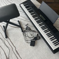 Weighted Keyboard Piano With Bench