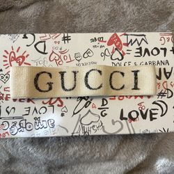 Gucci Creamy White / Beige Alphabet Logo Headband Unisex Designer Accessory
