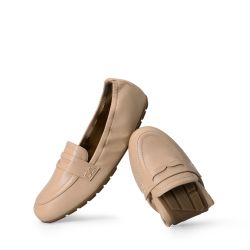 DREAM PAIRS Womens Loafers Foldable Ballet Loafer Flats For Women Round Toe Comfortable Light Weight Casual Slip-On Dress Shoes,Size 5.5,Nude,DWUMLS25