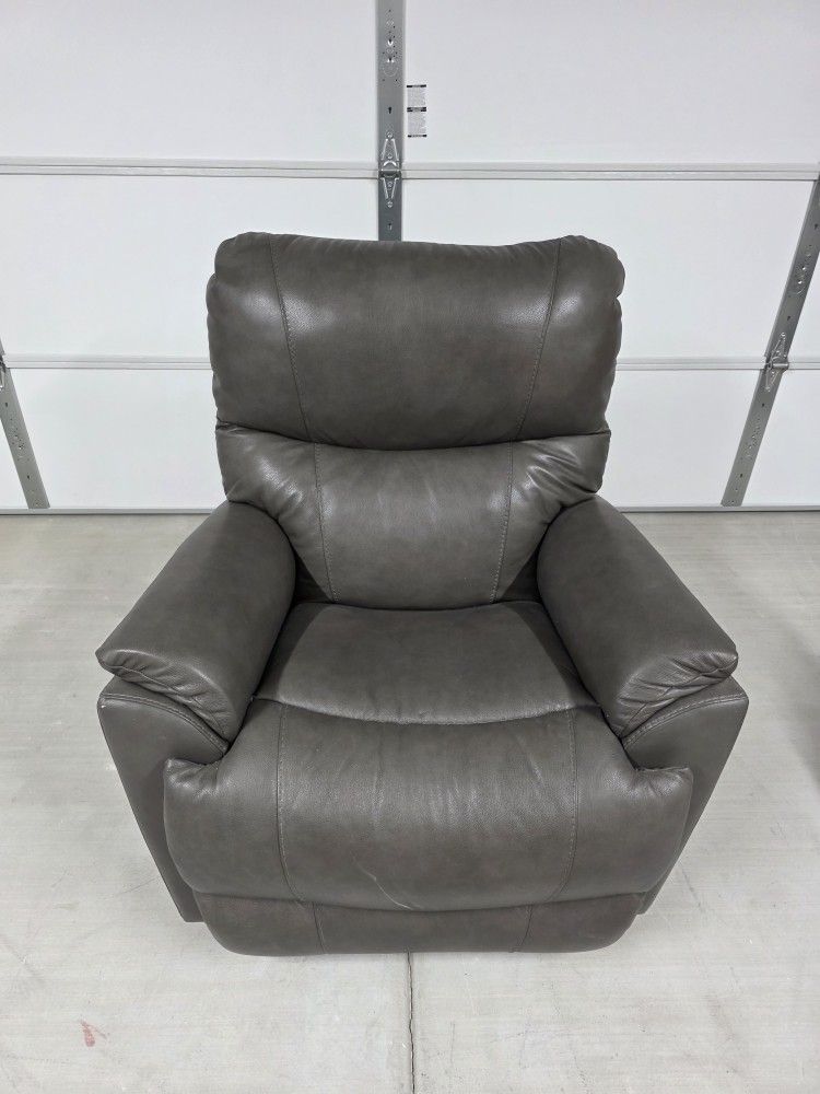 La Z Boy Trouper Rocker Recliner (Gray Leather)