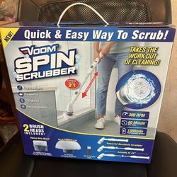 Voom spin scrubber