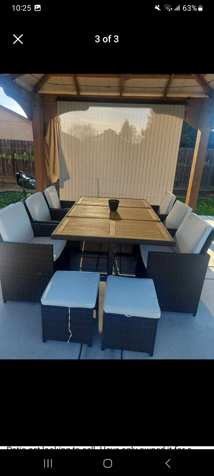 11 Peice Wicker Patio Table With Chairs.