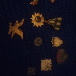 Old Pins And Cigarette Holders 